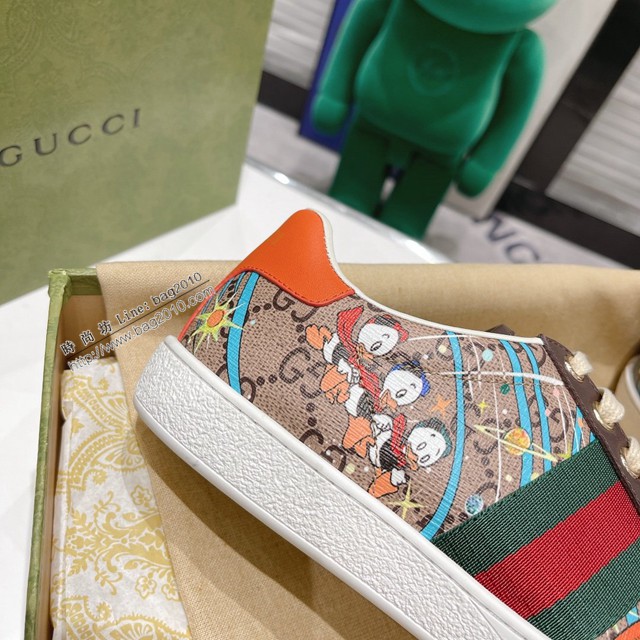 gucci頂級原版低幫鞋 古馳萬年經典情侶款小白鞋 男女款休閒板鞋 dx2755